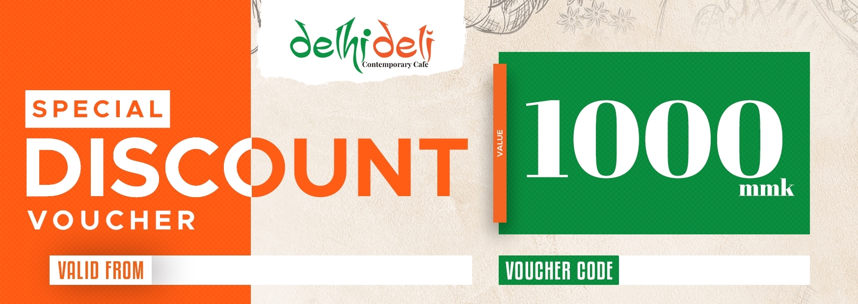 Branding of Super discount vouchers from Delhi deli