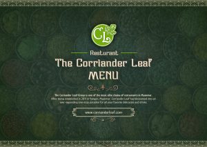 corriander leaf menu