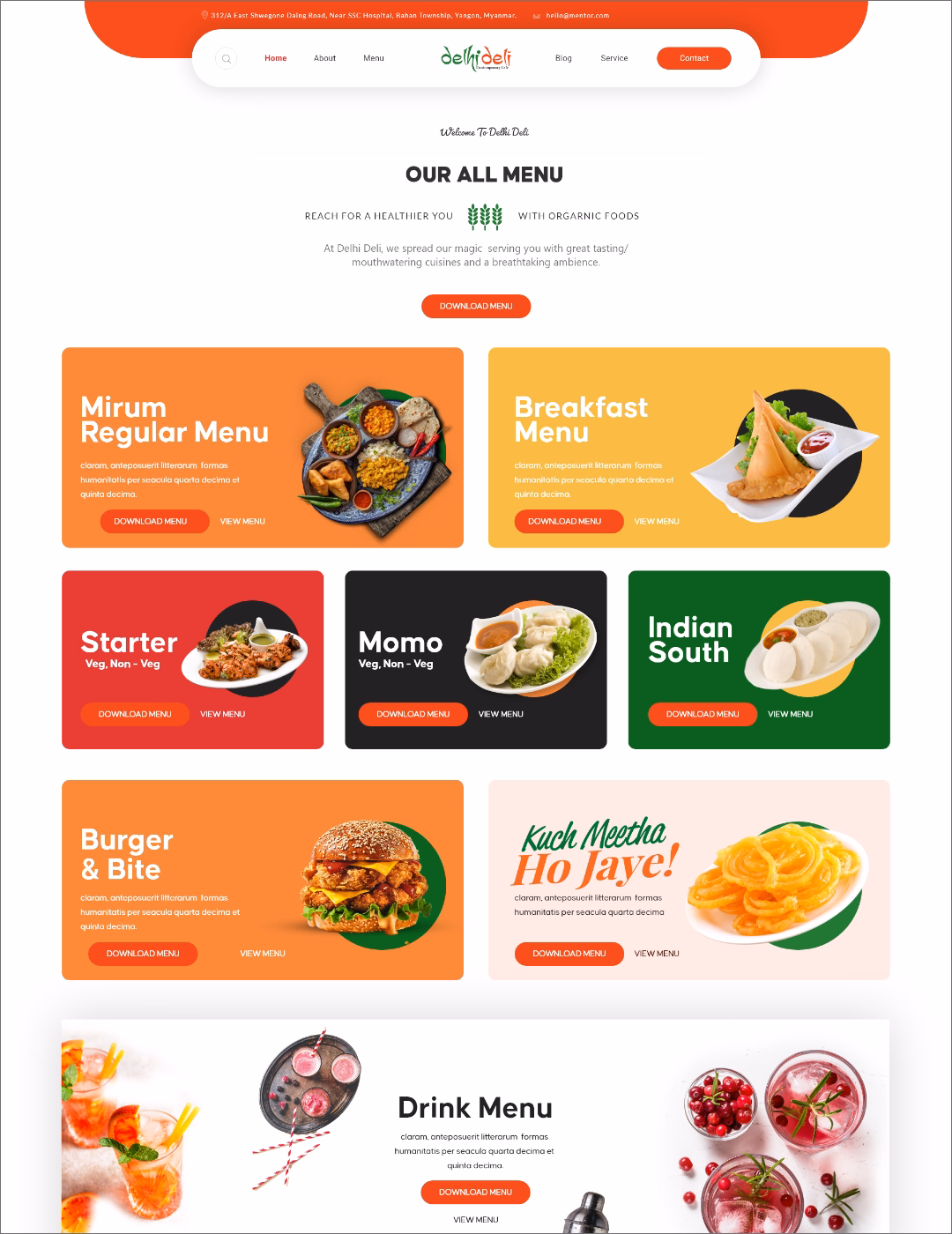 Menu Page